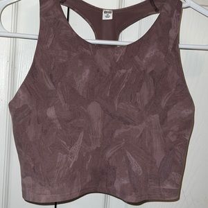 UNI QLO purple sports bra / crop